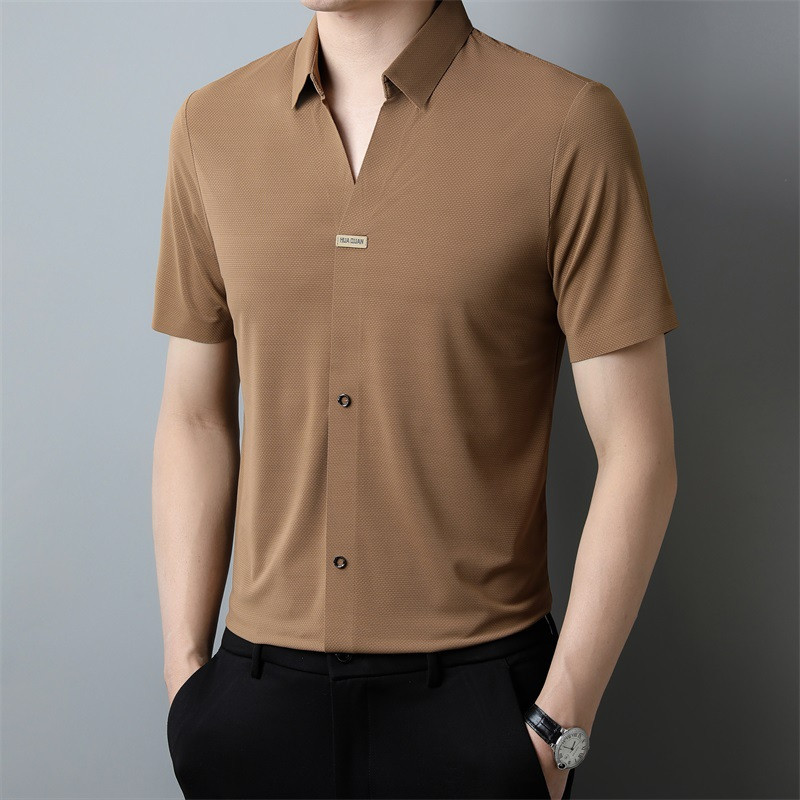 قميص رجالي صيفي خفيف قماش بوليستر قياس مجسم